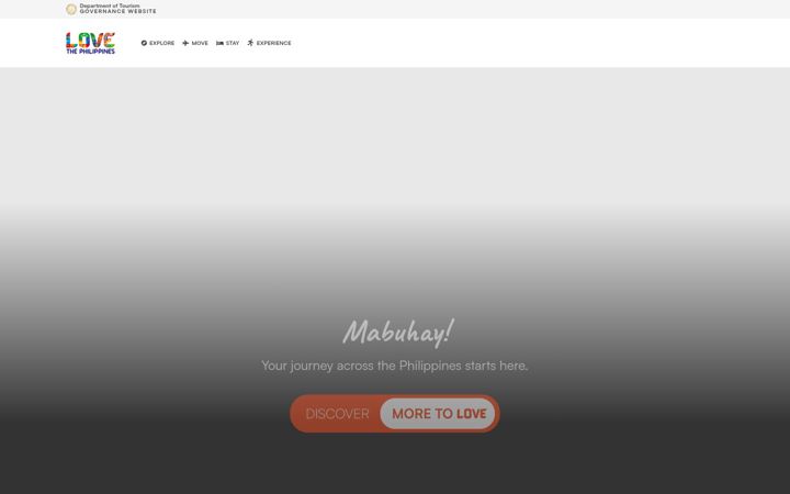 Screenshot of tourism.gov.ph