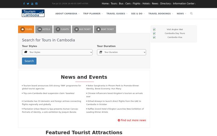 Screenshot ta' tourismcambodia.com