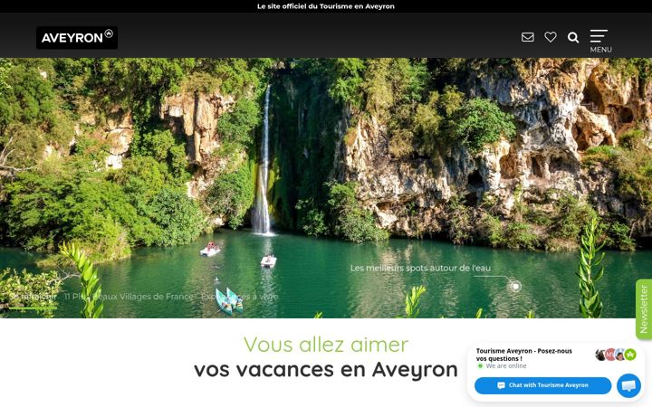 Screenshot of tourisme-aveyron.com