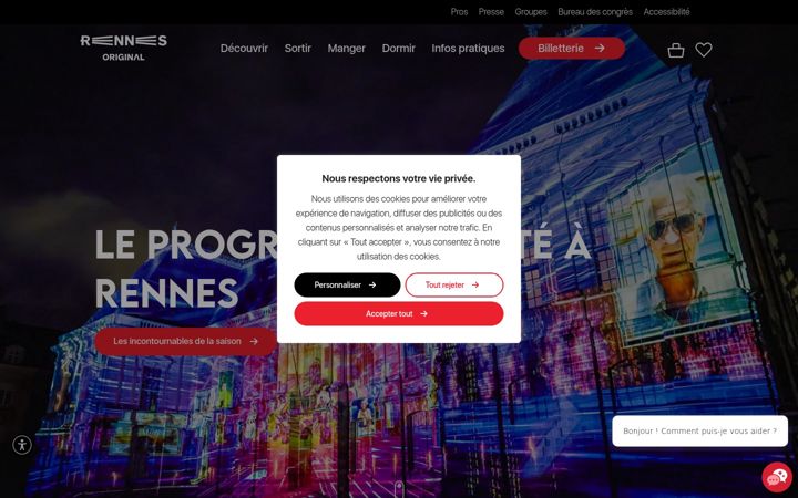 Screenshot von tourisme-rennes.com
