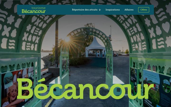 Screenshot von tourismebecancour.com