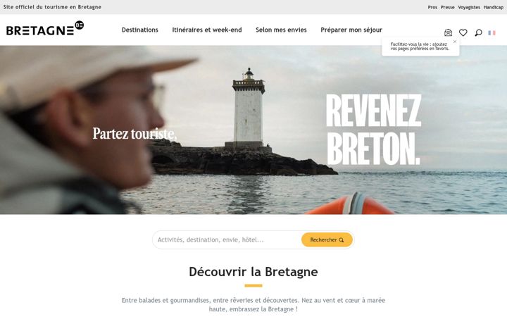 Screenshot of tourismebretagne.com