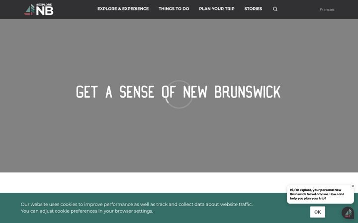 Screenshot of tourismnewbrunswick.ca