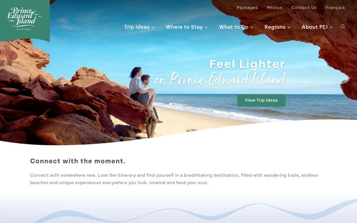 Screenshot of tourismpei.com