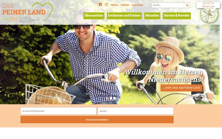 Screenshot stránky tourismus-peine.de
