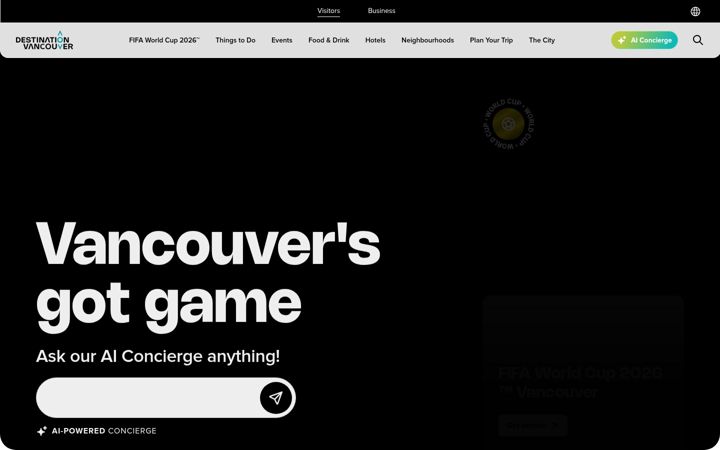 Skærmbillede af tourismvancouver.com