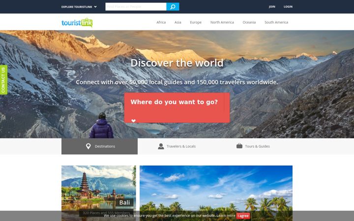 Screenshot of touristlink.com