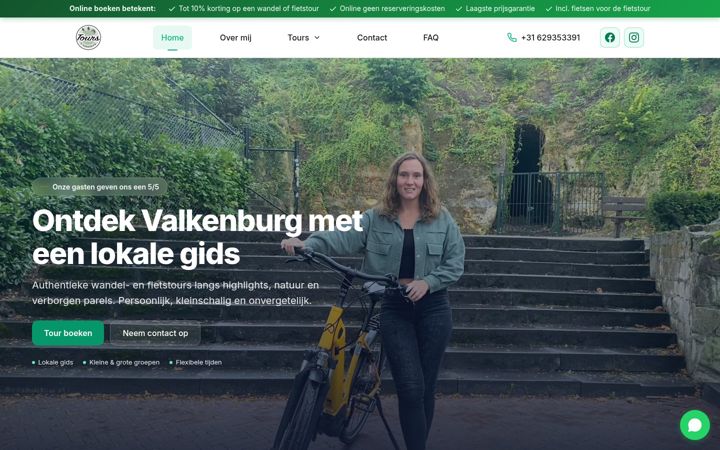 Skjámynd af toursinvalkenburg.nl