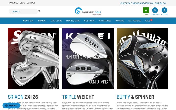 Екранна снимка на tourspecgolf.com