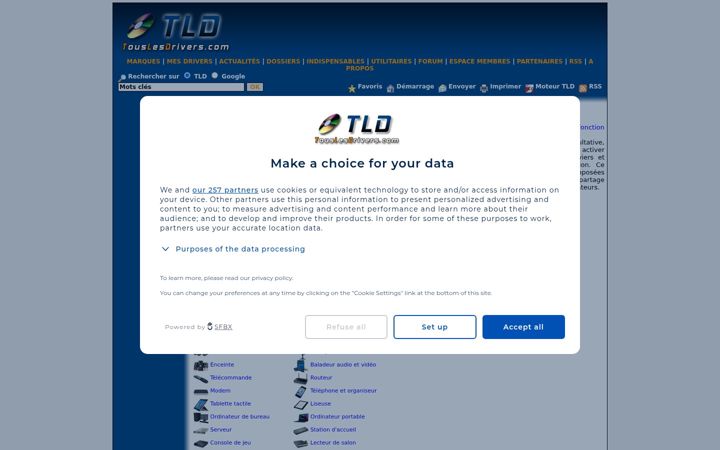 Screenshot of touslesdrivers.com
