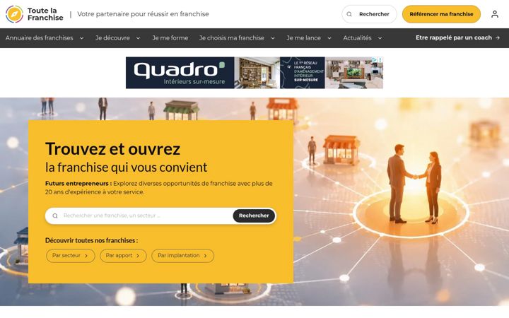Screenshot of toute-la-franchise.com