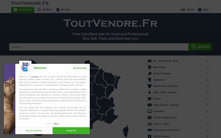 Screenshot of toutvendre.fr