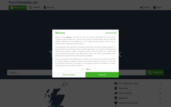 Screenshot of toutvendre.uk