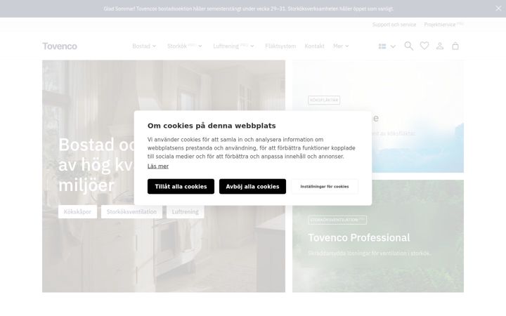 Screenshot of tovenco.se