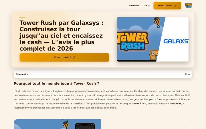 Posnetek zaslona towerrushgalaxsysgame.com