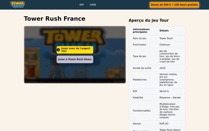 Screenshot of towersrush.fr