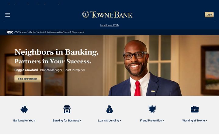 Képernyőkép: townebank.com
