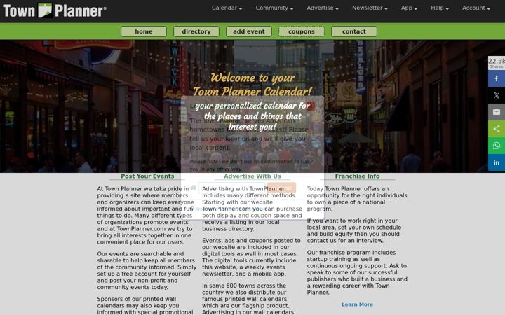 Screenshot of townplanner.com