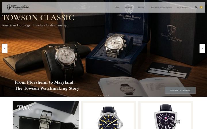 Screenshot ta' towsonwatchcompany.com
