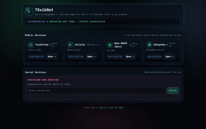 Screenshot of toxik.org