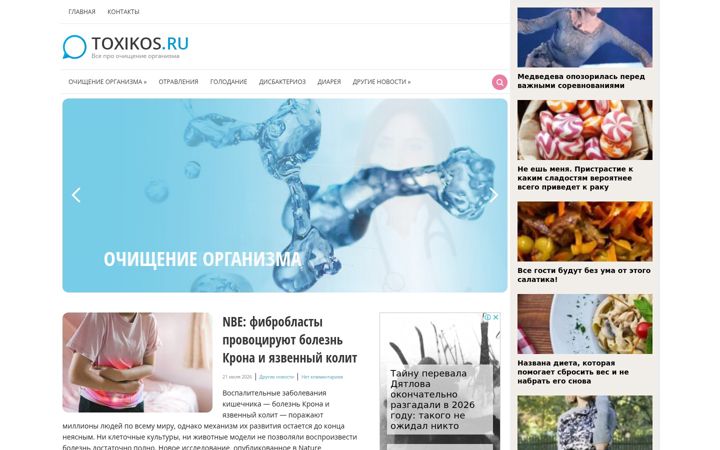 Screenshot ta' toxikos.ru