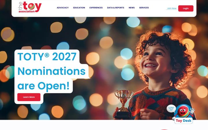 Snimka zaslona za toyassociation.org