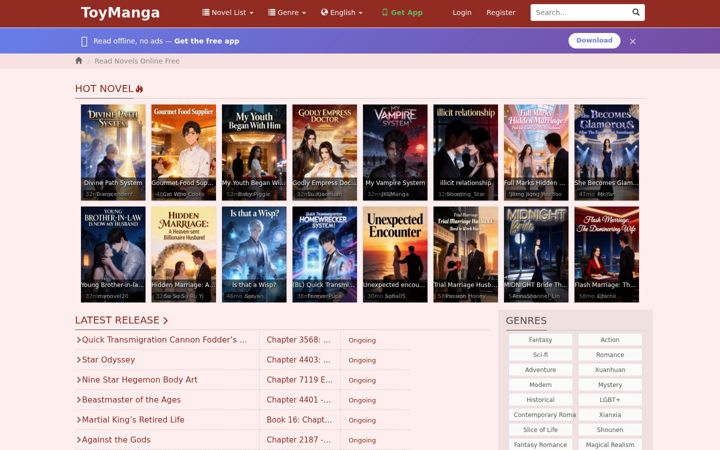 Screenshot of toymanga.com