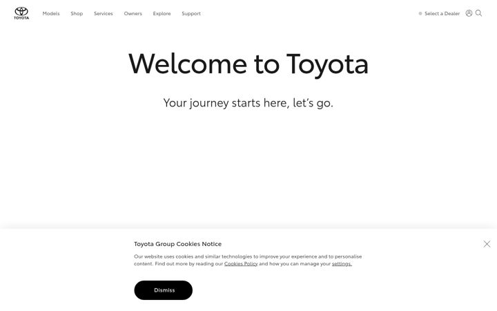 Screenshot of toyota.com.au