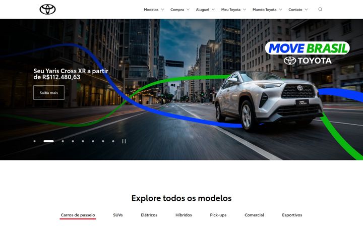 Screenshot of toyota.com.br