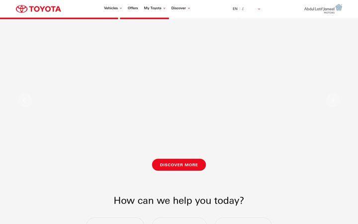 Screenshot of toyota.com.sa
