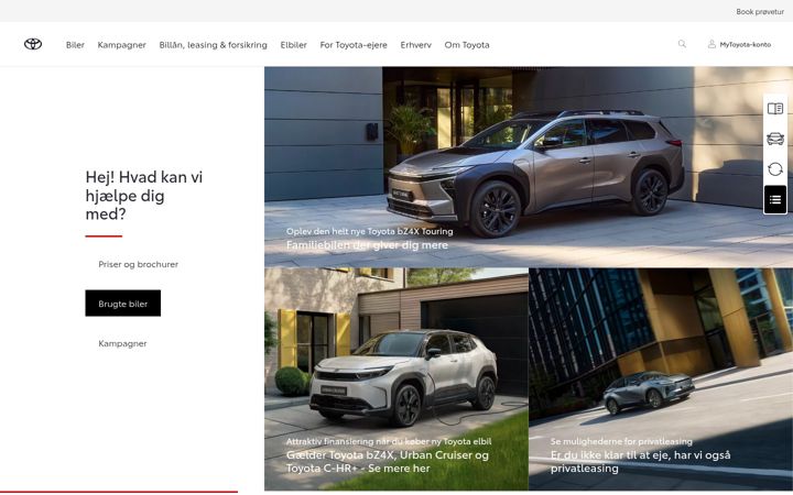 Screenshot of toyota.dk