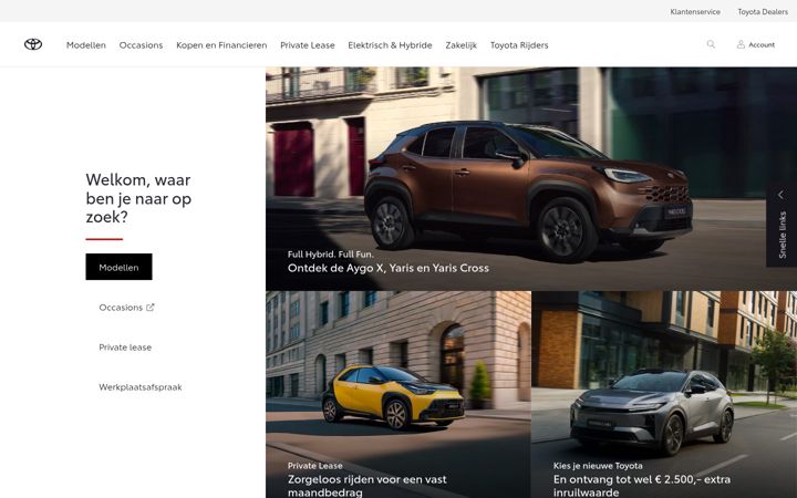 Screenshot of toyota.nl