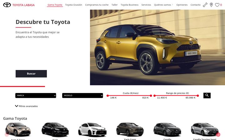 Screenshot του toyotalabasa.com