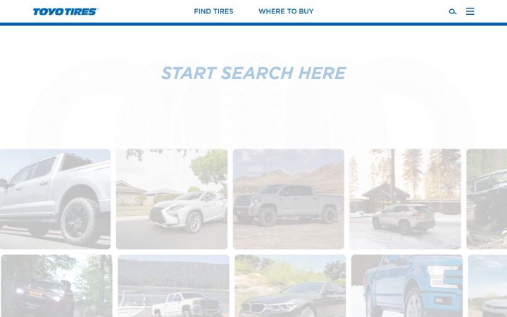 Screenshot of toyotires.com