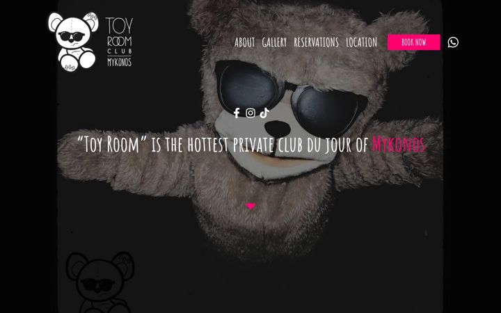 Screenshot van toyroommykonos.com