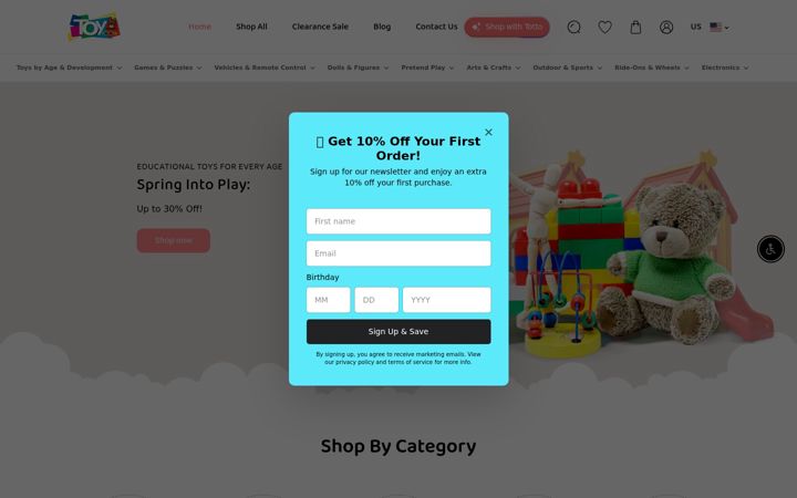 Screenshot of toytooth.com