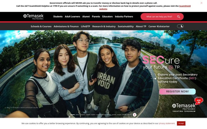 Screenshot of tp.edu.sg