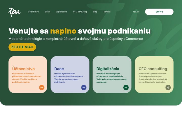 Snímek obrazovky tpaecommerce.sk