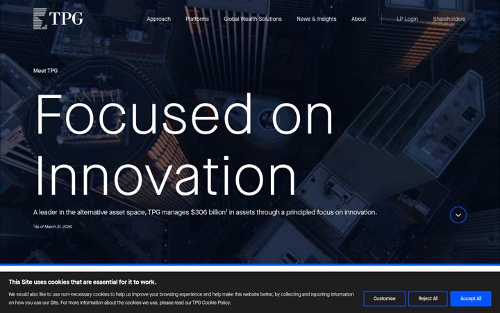 Screenshot of tpg.com