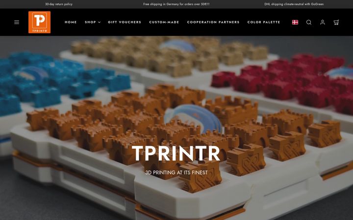 Screenshot of tprintr.com