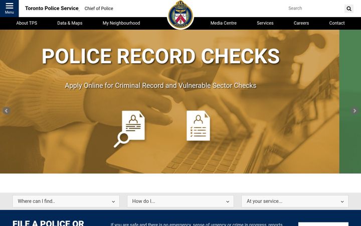Screenshot of tps.ca