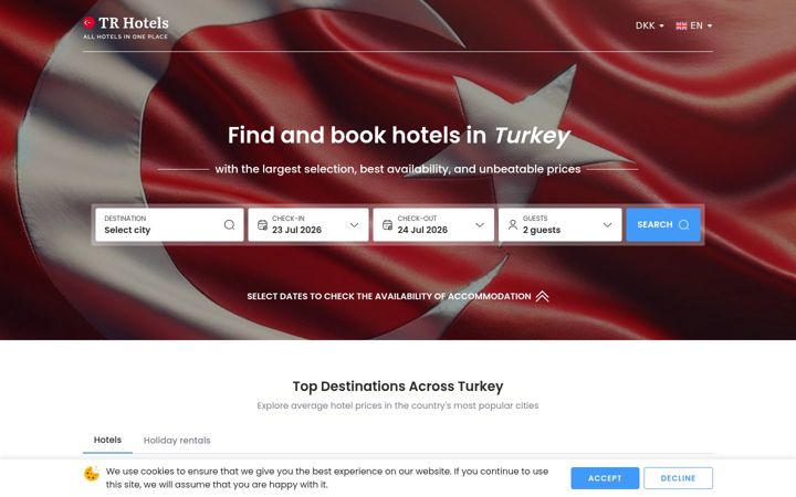 Screenshot of tr-hotels.com
