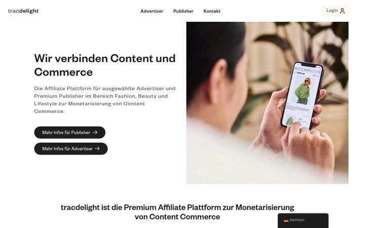 Screenshot of tracdelight.io