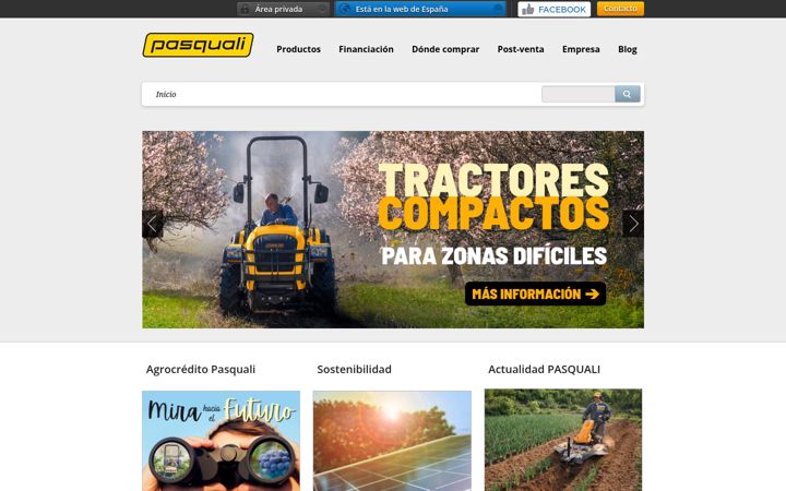 Screenshot του tractorespasquali.com