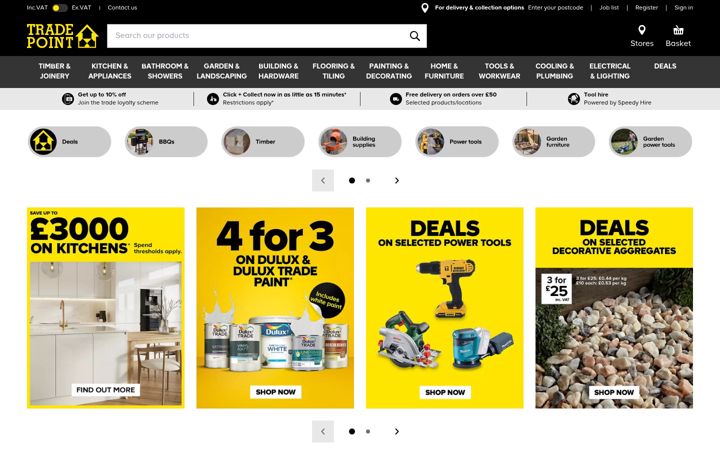 Screenshot of trade-point.co.uk