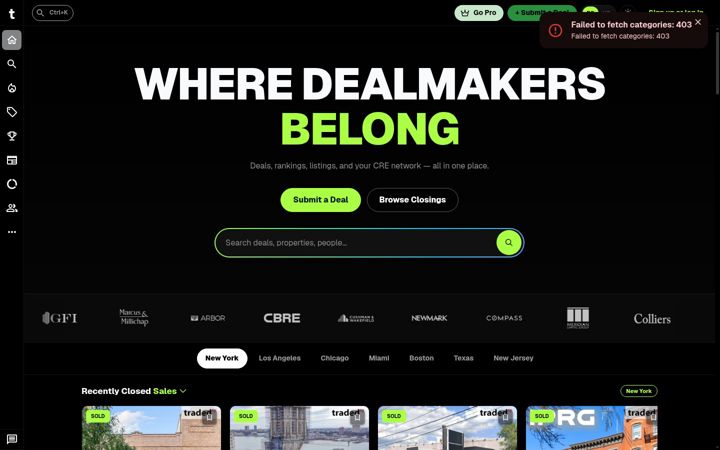 Screenshot of traded.co