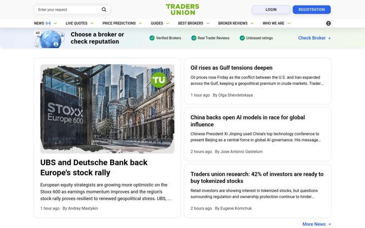 Screenshot di tradersunion.com