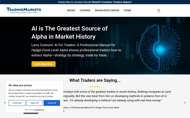 Screenshot of tradingmarkets.com