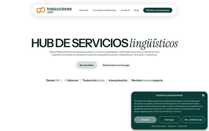 Screenshot ta' traducciones.com