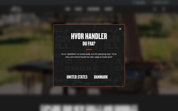 Screenshot of traeger.com